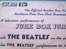 BEATLES RARE & ORIGINAL JUKE BOX JURY LIVERPOOL TICKET