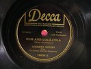 ANDREWS SISTERS 78 rpm record ( RUM and COCA COLA )