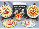 50s Red Raven Magic Mirror w/ 4 Records,Carousel & Box