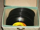 BEATLES 45's IN CARRYING  BOX - 37  RECORDS