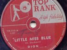 DION -LITTLE MISS BLUE -78 RPM -1960 PHILIPPINES -RARE