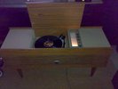 THORN RECORD PLAYER & A.M. RADIO WITH 102 RECORDS