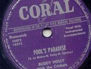BUDDY HOLLY with the crickets -FOOL'S PARADISE -78 RPM