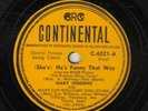 78 RPM Mary Osborne/Mary Lou Williams Continental 6021