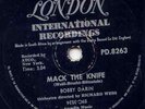 BOBBY DARIN -MACK THE KNIFE -78 RPM -LATE 1959 LONDON
