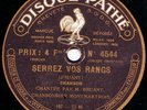 Disque Pathé 78T Aristide BRUANT Caf'Conc' 1900 TBE