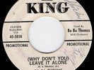 BA BA THOMAS Leave it alone R&B SOUL 45 King