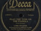 Calypso 78 Lord Invader Decca 17464 Play The Tune