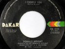 rare Soul 45 DONALD HEIGHT i choose you DAKAR Listen