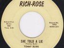 Tennessee Frat Garage Rocker 45-Tommy Burk & The Counts