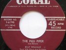 BILLY WILLIAMS Pied piper POPCORN 1957 Canada 45 HEAR
