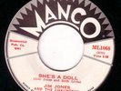 GARAGE ROCKABILLY 45 JIM JONES/CHAUNTEYS SHE'S A DOLL