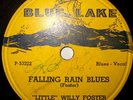 LITTLE WILLY FOSTER-FOUR DAY JUMP-BLUES 78 BLUE LAKE /F