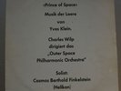 YVES KLEIN PRINCE OF SPACE C. WILP ART PERFORMANCE LP