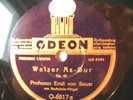 78rpm EMIL VON SAUER (PIANO) pl. CHOPIN WALTZ - Odeon