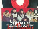 BEATLES-TICKET TO RIDE-RARE FRENCH PS 45rpm EP 1966