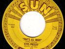 4 ELVIS PRESLEY SUN 45 RECORDS, ALL ORIGINAL