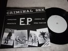 CRIMINAL SEX EP Punk HC KBD Oi RAC 4-SKINS BLITZ UK'85
