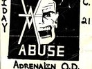 rare NYHC punk flyer VERBAL ABUSE, AOD, PSYCHOS 1983
