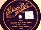 78rpm Edison Bell: Kutcher String Quartett: Gardiner
