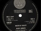 BLACK SABBATH ORIG 1970 UK VERTIGO LP MASTER OF REALITY
