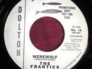 SURF GARAGE PROMO 45 THE FRANTICS WEREWOLF 1960