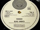 BLACK SABBATH - PARANOID - VERTIGO SWIRL - 1ST PRESS UK