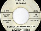 rare Soul 45 BEVERLY NOBLE on RALLY Listen