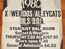 WEIRDOS | DILS | ALLEYCATS | X | 1980 | Orig Poster KBD