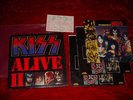 1975 FIRST PRESS Kiss LP's Alive 1 + II TATTOO INSERTS