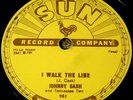 Johnny Cash 78 Sun I walk the line Rockabilly