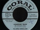 ROCKABILLY 45 JOHNNY BURNETTE TRIO LONESOME TRAIN CORAL