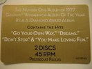 Fleetwood Mac-Rumours-45 rpm 2 LP set-USA made