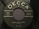 REX ALLEN KNOCK KNOCK RATTLE 45 DECCA VG+