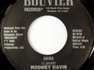 rare Modern Soul Boogie 45 RODNEY DAVIS on BOUVIER Hear