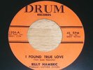 SHE SAID GOODBYE /  BILLY HAMBRIC - DRUM RECORDS - 1204