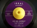 Northern Soul 45 JOE SIMON Just Like Yesterday Irral