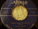 Vocaltones, Three Kinds Of People, Apollo # 492, vg,