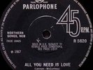 THE BEATLES /ALL YOU NEED IS LOVE / UK WITH NO TV REF