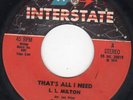 L.L. MILTON THAT'S ALL I NEED 45 RARE SOUL HEAR IT