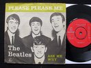 BEATLES Please Please Me Danish 45 + PS RARE RED Lbl 7