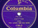 TED LEWIS, Col. BLUE WAX 2786D red hot, 1933 RHYTHM