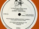 Johnny Osbourne - 13 Dead Nothing Said UK Orang 12