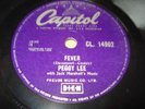 PEGGY LEE - FEVER - UK CAPITOL CL. 14902 - 1958 78'rpm