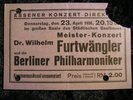 WILHELM FURTWÄNGLER*BERLINER*ORIG.TICKET ESSEN 1936*