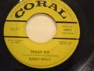 BUDDY HOLLY ON CORAL - PEGGY SUE - RARE PROMO