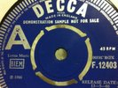 RARE DECCA DEMONSTRATION VINYL,'THEM' RICHARD CORY MINT
