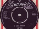 THE WHO *A LEGAL MATTER/ INSTANT PARTY* BRUNSWICK 1966