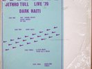 JETHRO TULL Live '79 Dark Haiti blue wax 2 lp VG+ not T