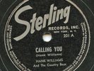 LISTEN - Rare Country 78 - Hank Williams - Calling You 